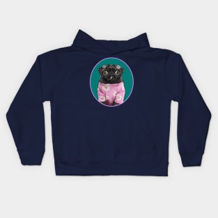 Squishy Brindle Pug Kids Hoodie